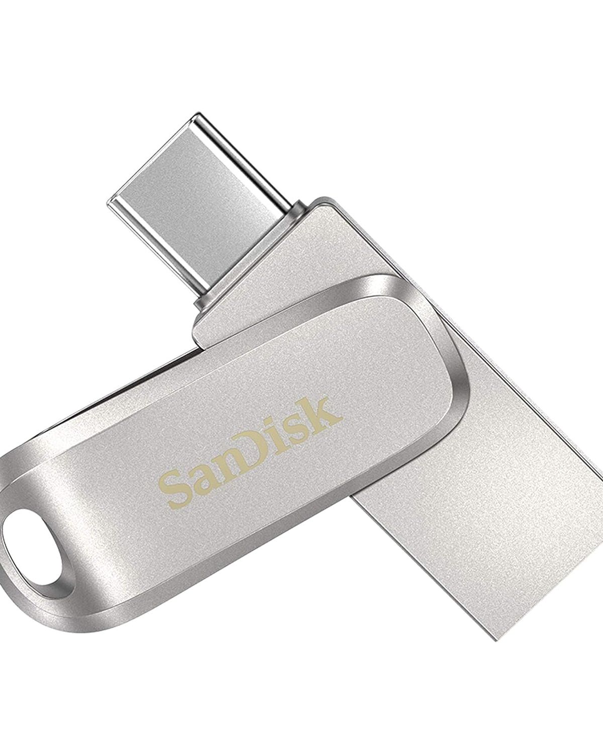 SanDisk Ultra Dual Drive Luxe USB_c Type-C 128GB, OTG, Upto 400MB/S, Pendrive, Silver, 5Y Warranty (SDDDC4-128G-I35)