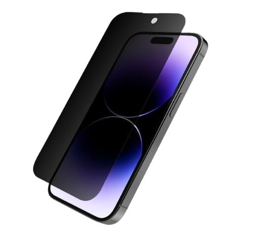dolluk iPhone Screen Protector, Anti-Spy Tempered Glass Screen Protector Micro-curved Edges, Case Friendly, Anti Spy (iPhone 16 Pro)