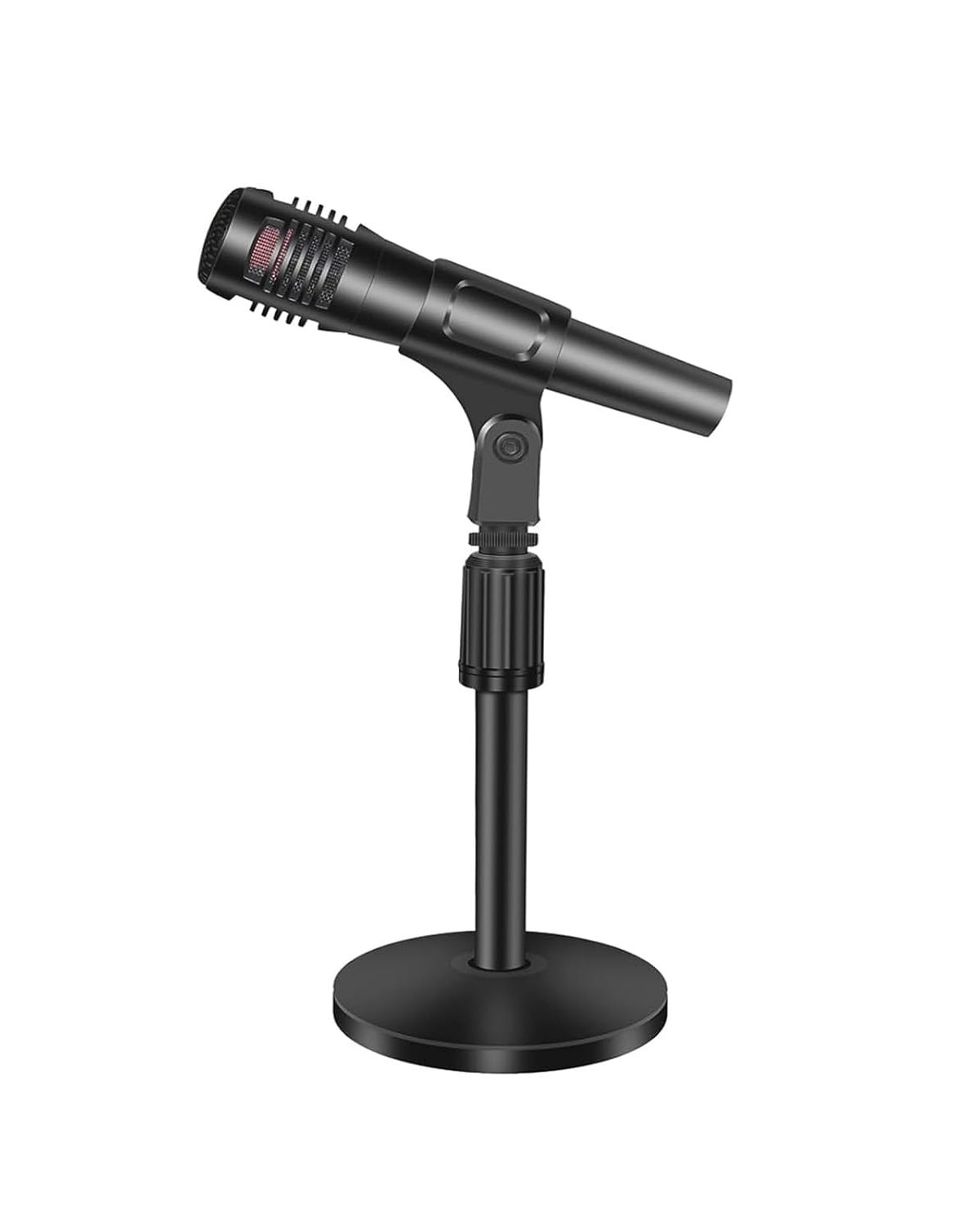 Small Desk Mic stand, Desktop Microphone Stand Adjustable Steel Table Mic Stand with Microphone Clip for Blue Yeti Snowball 10 Inch-14 Inch