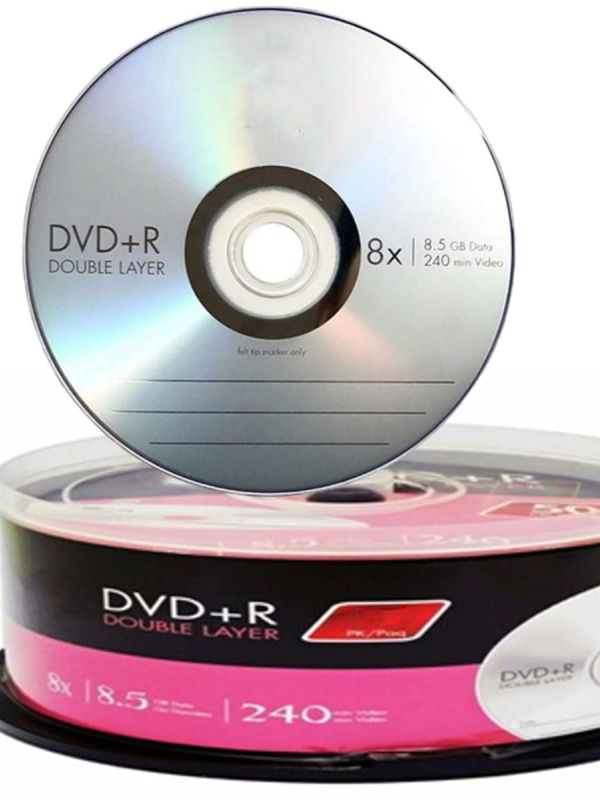 Product Premium Brand Blank DVD+DL (Double Layer) 8.5 GB x 240 min x 8X (Pack of 5 Disk with Free 5 DVD Cover) Image
