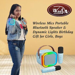 Product Kaash collections Professional Wireless Mini Portable Bluetooth Speaker with Microphone Music Singing Toys for Girl/Boy Image