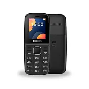 Product Philips All-New E2101 C Dual Sim keypad Phone (with Voice Talker Feature) | Loud 2030mm Speaker | Long Lasting Battery | Projector Torch | Wireless FM | Auto Call Recording | Type C Charging (Black) Image