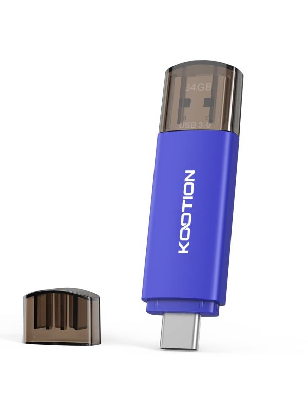 Product KOOTION 64GB USB C Flash Drive 2-in-1 Type-C Flash Drive USB-A&USB-C 3.0 Dual Drive OTG, Thumb Drive Memory Stick for Android Smartphone/Tablet/PC Image