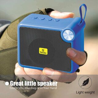 Product TP TROOPS HIGH BASS SOUND SPLASHPROOF WOOFER FOR DEKSTOP WITH SD,AUX SLOT 48 W Bluetooth Speaker - Blue Image
