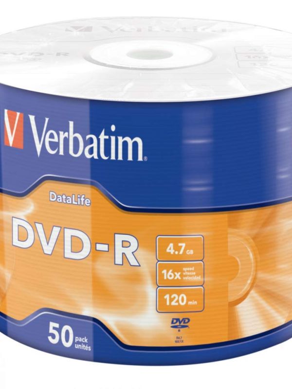 Product Verbatim 43791 4.7GB DVD-R 16X (Pack of 50 Disc) Shrink Pack Image