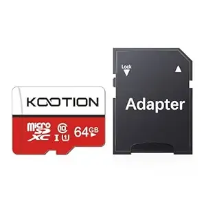 Product KOOTION 1 Pack 64GB Micro SD Card, Micro SDXC Memory Card Class 10 Micro SD Cards UHS-I, C10, U1, High Speed TF Flash Card with Adapter Image